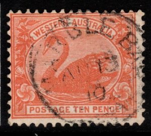 WESTERN AUSTRALIA SG146 1910 10d ROSE-ORANGE USED