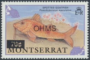 Montserrat  SC# O98 MNH   Birds surcharge OPT OHMS  see details & scans