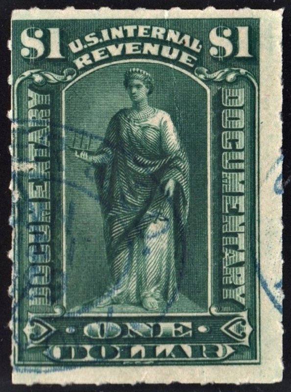 R173 $1.00 Documentary Stamp (1898) Used