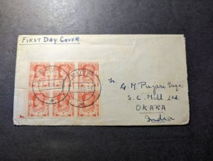 1940 Burma First Day Cover FDC Maymyo to Okara India