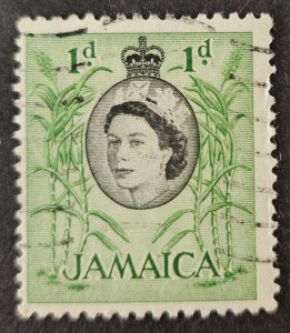 Jamaica 1956 SG160 used QEII 1d