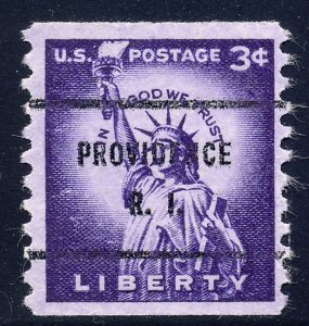Providence RI, 1057-61 Bureau Precancel, 3¢ coil Statue of Liberty