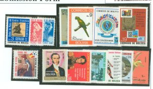 Bolivia #574/664/669-674/681/ Mint (NH) Single (Flora) (Stamps On Stamps)