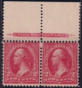 #279B Mint OG, Fine+, Pair, imprint (CV $18) (CV $9 - ID45540) - Joseph Luft