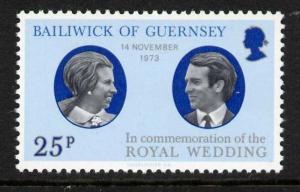 Guernsey 90 MNH Royalty, Princess Anne Wedding