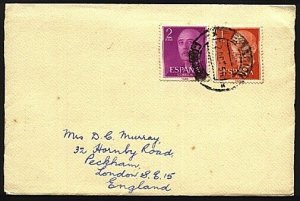 SPAIN 1956 cover to UK - ..................................................99481