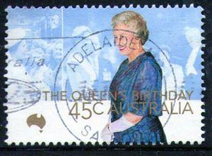 AUSTRALIA   2000 45c QUEENS BIRTHDAY NEAT USED     1126