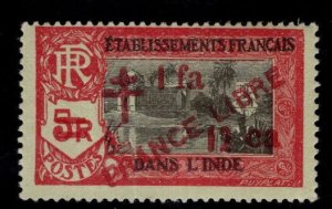 FRENCH INDIA  Scott 208 France Libre  surcharge MH*