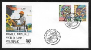 UN Vienna  88-89 World Bank Geneva Cachet