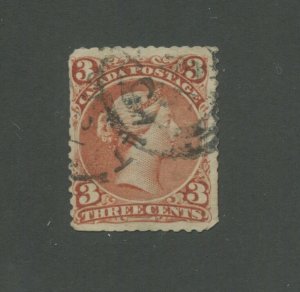 Canada Postage Stamp #25 Used F/VF