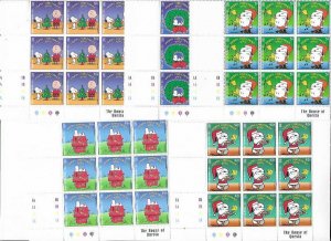 Gibraltar #890-894   Christmas 2001  Set of 5 sheets of 9 (MNH)  CV$58.50