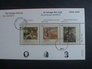 ​CANADA STAMP:1995 SC#1561 THE GROUP OF ORIGINAL 7 MEMBERS- CTO MINI SHEET