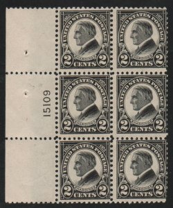 USA #610 F-VF OG NH, Plate Block of 6, bold color! Retail $47.5