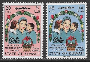 KUWAIT 1966 Mother's Day Set Sc 317-318 MH