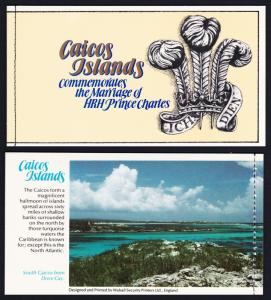 Caicos Is. Charles and Diana Royal Wedding Booklet SG#SB1