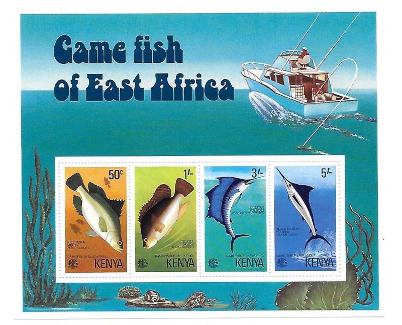 Kenya 1977 Game Fish S/S MNH C2