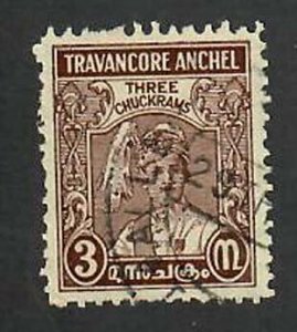 Travancore State- India; Scott 39; 1939; Used