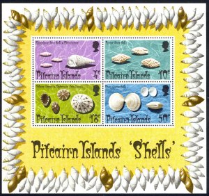 Pitcairn Islands Sc# 140a MNH Souvenir Sheet 1974 Shells