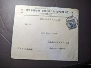 Republic of China Cover Tientsin to Harzgerode Germany Dr Meyer German Machine