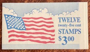 US #BK161 MNH Booklet of 12 “Old Glory” Flag SCV $6.00 L42