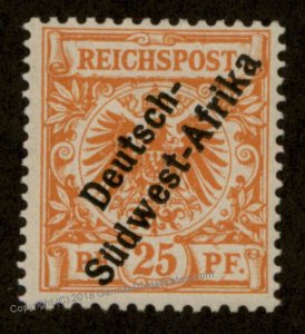 Germany 1898 SW Africa DSWA Mi I Unissued 25pf MLH 93111