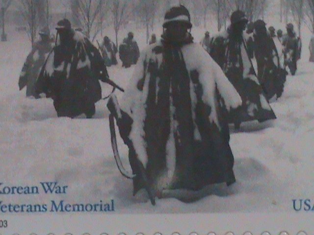 UNITED STATES STAMP:2003-SC#3803 KOREAN WAR VETERANS MEMORIAL MINT  SHEET STAMPS