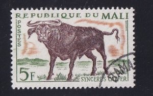 Mali   #68 cancelled  1965   animals  5fr  buffalo