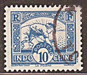 French IndoChina Planting Rice (Scott #158) Used