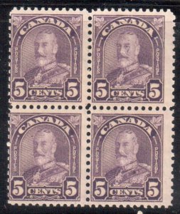 Canada #169 Mint NH Block of 4 C$40.00 -- Gum side is a perfection