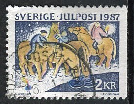 Sweden; 1987: Sc. # 1658: Used Single Stamp