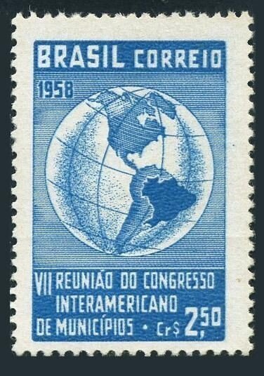 Brazil 884 two stamps,MNH.Mi 949. Inter-American Congress of Municipalities,1958