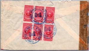 COSTA RICA POSTAL HISTORY WWII AIRMAIL CENSORED COVER ADDR USA CANC YR'1945