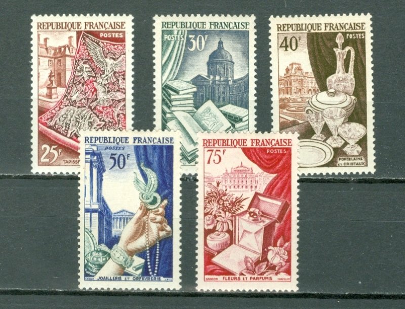 FRANCE 1954 ARTS #711-715 SET MNH...$26.20