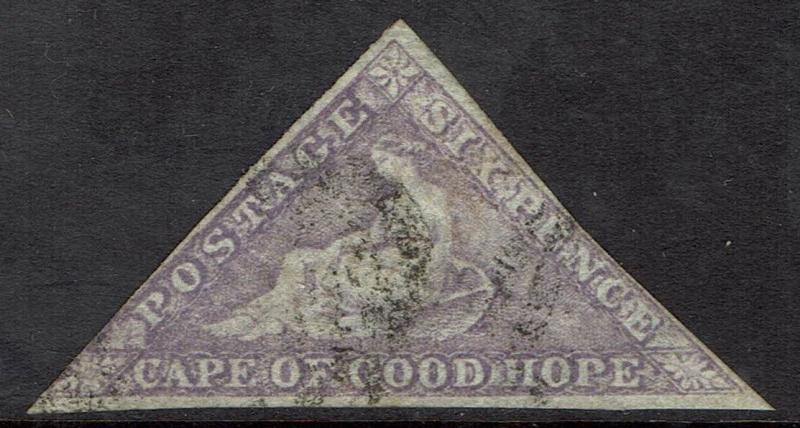 CAPE OF GOOD HOPE 1863 TRIANGLE 6D USED 