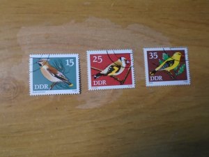 Germany  DDR  #  1455/1457-58   used   Birds