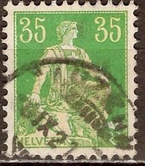Switzerland 1908: Sc. # 135; Used Single Stamp