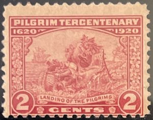 Scott #549 1920 2¢ Pilgrim Tercentenary Landing of the Pilgrims unused no gum