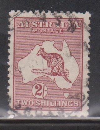 AUSTRALIA Scott # 125 Used - Kangaroo & Map