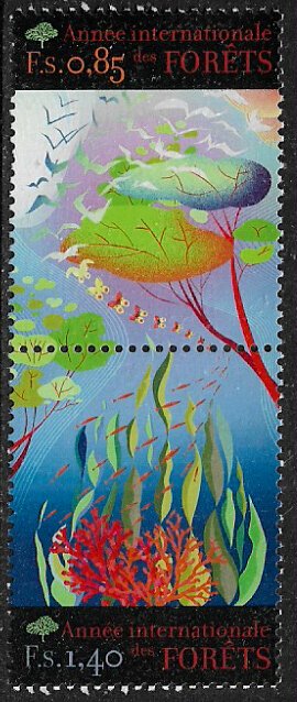 UN, Geneva #545a MNH Pair - Year of Forests