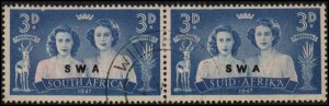 South West Africa 158 - Used - 3p Royal Visit / Princesses (1947) (cv $0.45)