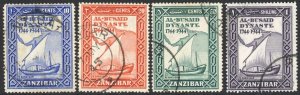 Zanzibar SG327/30 1944 Bicentenary Set CDS Cat 10.50 pounds