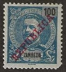 Zambezia 62,  mint, hinge remnant.  corner fault. 1911.  (t15)