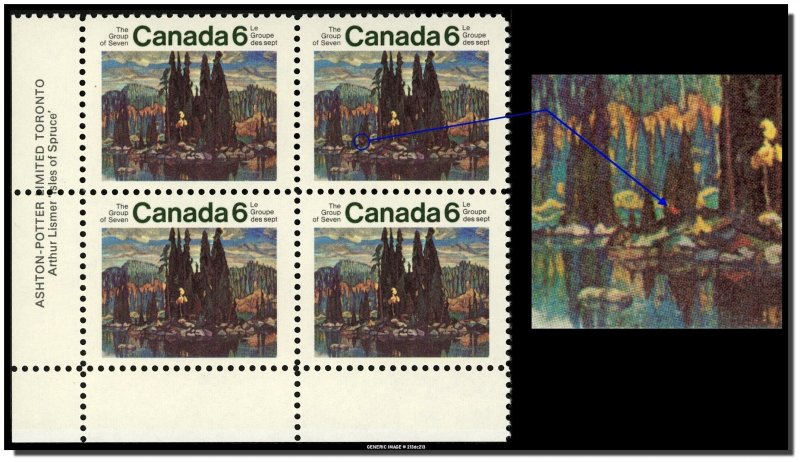 Canada - 518i PB LL MNH - Isle of Spruce, by Arthur Lismer (1970) 6¢  CV 6.00$