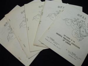 OPAL - JOURNAL OF ORIENTAL PHILATELIC ASSOCIATION VOLUME 12 No's 1-5 11/69-5/70