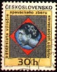 50th Ann. Skovak Teachers' Choir, Czechoslovaia SC#1751 used