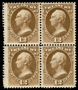 #O78   Scott CV $3100  #O78 VF/XF to F/VF OG Hr/NH, Block, well centered righ...