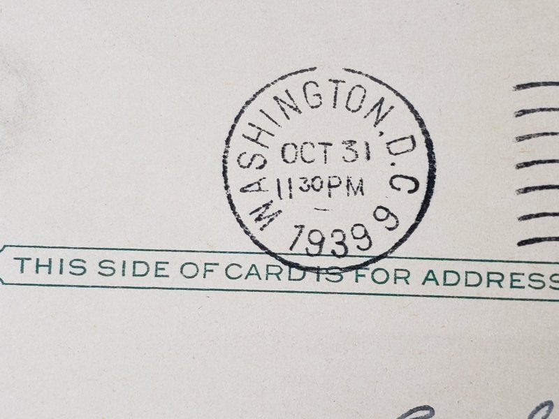 UX27. Jefferson, 1 cent, US Postal Cards.  Cancelled.VF cond.