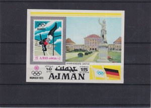 1971 Ajman - Summer Olympics Munich Mini Sheet - Mi-748 / Block 247 - MNH