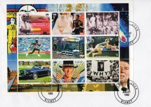 Niger 1998 EVENTS 20th.Century 1980/1989 Sheet Perforated in Official FDC