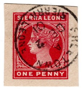 (I.B) Sierra Leone Postal : Postal Stationery Die 1d